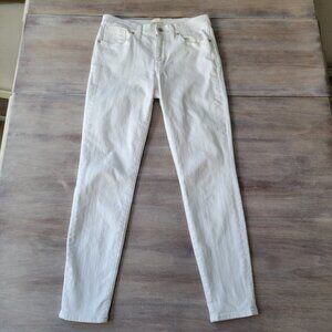 Madewell 9" High Rise Skinny Jeans Off White Stretch Denim Women’s